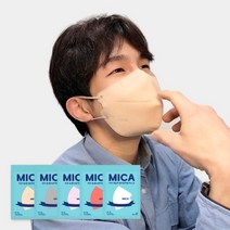 식약처허가 KF94 2D 새부리형 미카 썸 황사방역용 마스크 대형 컬러 / 화이트 마스크 100매