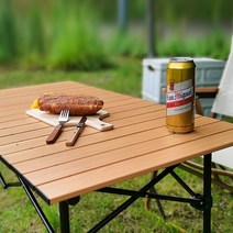 이산지 캠핑 롤 테이블 우드 접이식 차박 초경량테이블