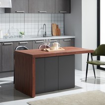 다일 주노A 아일랜드 식탁 수납 테이블, 1400, 멀바우그레이