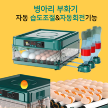 부화기 병아리 계란부화기 육추기 계란키우기 조류 자동 회전 습도유지 검란, 옵션D. 자동 부화기64란