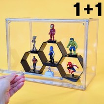[당일출고] 홈인코 자외선차단 피규어장식장 아크릴케이스, 분리형(칸막이미포함) 1+1