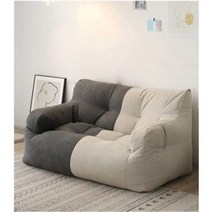 1인 소파 sofa 레이지 소파 패브릭 거실 기숙사 렌탈 하우스 여성 스타일 침실 작은 2인용, 다크그레이베이지