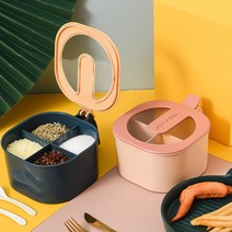 시우리빙 4구 양념통 시즈닝 보관함 트레이 3종, 북유럽 4구 앙념통/그레이