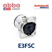 Switchcraft E3FSC 매립형 3P XLR 커넥터(암), SwitchcraftE3FSC