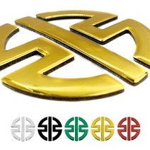 락모터스 오토바이 가와사키 닌자 레터링 리버마크 스티커 엠블럼 마크 로고 튜닝 스티커, 가와사키닌자엠블럼(골드1pcs), 1개