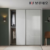 보루네오 10cm 샤인 슬라이딩 작은방 붙박이장 5자 6자 7자, 그레이10cm