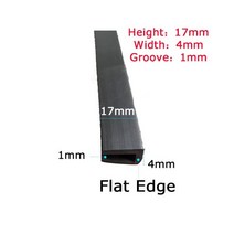 흡음판 1/2/3/5m U 자형 고무 스트립 가드 플레이트 기계적 실란트 카드 유리 가장자리 씰링 금속 목재 패널 보드, [18] 18, [02] 3 meter