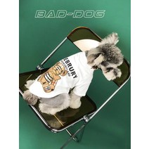 Ogfaour 3D 입체 강아지 옷 여름 얇은 소형견 중형 곰돌이 명품 강남스타일 산책 수영장 계곡 제주도 나들이 푸들 불독 시바 비숑 말티즈 슈나우져 불독 퍼그, 흰색