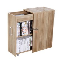 낮은 슬라이딩책장 책상 밑 수납장 슬라이드 만화책장, 단풍목색