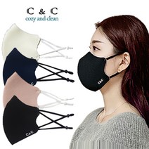 C&C 구리마스크 3개입 스포츠 숨쉬기편한 빨아쓰는마스크 패션면마스크 귀끈조절형 새부리형 대중소형, A01_구리L(대형)_블랙3개입