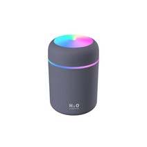 공기청정기300ml 가습기 USB 초음파 아로마 에센셜 오일 디퓨저 로맨틱 소프트 라이트 미니 쿨 안개 메이커, 01 Gray