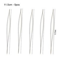 비즈공예바늘 비즈바늘 구슬바늘 비즈 팔찌 DIY 쥬얼리 제작 스레딩 핀 바느질 키트 곡선 바늘 열기 5 개, [04]