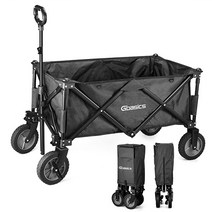 Gbasics 100KG 캠핑 폴딩 웨건 캠핑카트 보관용 가방 고리로프 세트, 블랙