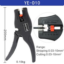 바이드뮬러 스타콘 와이어 스트리퍼 펜치 0.256mm /1024AWG YE1 케이블 커터 실용적인 전기 자동 수리 압착 도구, [05] YE10D, 1개