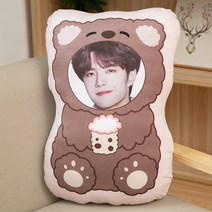 사람 얼굴 모양 봉제 인형 주문 제작 생일선물추천 10대여자, AA_30cm(한 면에 그림 있음)