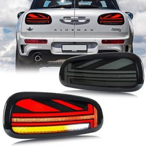 Inginuity time BMW 미니 쿠퍼 F54 2016 2017 2018 2019용 LED 후미등 클럽맨 페이스리프트 순차 방향 지시등 시동 애니메이션 후면 램프 오류 없는, BLACK