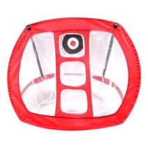 골프연습망 골프스윙 어프로치 연습기 그물망 실내 치핑 피칭 케이지 쉬운 매트 훈련 보조, 빨간색