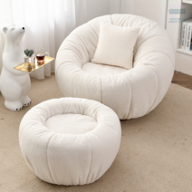 예쁜 미니 아쿠아 쇼파 윙 체어 스툴 용 일인 버즈 원룸 소파 1인 형 6인 카페 인테리어 디자인 의자 거실 5인 모듈 패브릭 원목 2인 카우치 북유럽 코너, 캐시미어-화이트(싱글체어+페달)