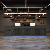 맞춤형 복고풍 산업 스타일 출납원 카운터 카페 호텔 바 체육관 당구장 프론트 데스크 코너, [07] 다른 색상은 사용자 정의를 지원합니다, [04] 150x60x100cm