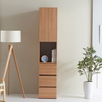일송가구 300 400 500 바바 2M 키높이 틈새 옷장 서랍 수납장, 바바 3단 서랍 수납장 500_오크