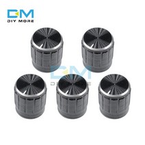 해외 널링 샤프트 전위차계 용 10PCS 금속 볼륨 컨트롤 로터리 노브 15X16.5MM 톤 스위치 노브 6MM 샤프트, One Color, One Size