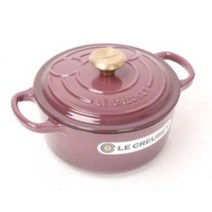 Lecreuset [르쿠르제] 미키 콜라보 양수 주물 무쇠냄비 18cm 신혼부부 집들이선물, 와인 골드손잡이, 지름18cm 1.8L