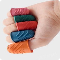 사무용 손가락 골무 10P 서류 골무 사무용 서류 골무, 레드