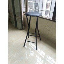 간단한 접이식 높은의자 65cm, 70CM쿠션올블랙색