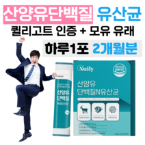 단백질 산양유 N 유산균 네덜란드 퀼리고트 하루 1포 단벡질 영양 균형 밸런스 유산양 프락토 올리고당 유익균 먹이 10억 마리 모유 유상균 락토바실러스 유산귱 고소한 산양유맛, 2개월분, 2500mg x 30포 (하루 1포)
