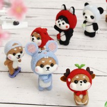 니들 펠트 DIY 만들기 패키지 양모, [on]60.머리띠-베어레빗