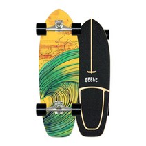 GEELE 30인치 입문용 카버보드 랜드서핑 서프스케이트보드 트럭 CX4 C7 워터본, 12