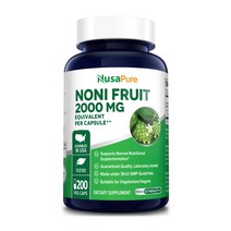 누사퓨어 노니 효능 2000mg 200 베지캡슐, 1병