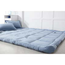 사계절 두툼한 허리편한 구름 누빔 바닥 요 알러지케어 침대 매트 패드 토퍼 매트리스 침구 캠핑 차박 까는 이불 깔개 슈퍼싱글 퀸 킹, 차콜