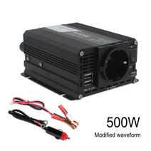 DC 컨버터 모듈 차량용 변환 통신 가변 전압 DC 12V AC 220V 전원 인버터 500W 블랙 전압 변환기 자동 변압, 01 12V_01 220V_01 europe