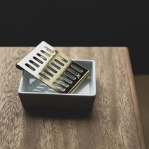 아토소 세라믹 도자 비누받침대, 1개, 실버(Soap Tray)