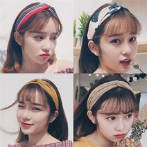 여성 반다나 와이어 헤어밴드 터번 리본 머리띠, 옵션선택:design18, 단품