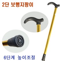 지팡이 높낮이조절 보행 노인지팡이 실버스틱f, 2단 보행지팡이