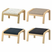 이케아 POANG 포엥풋스툴/의자/스툴 발받침/자작나무, 자작나무+다크블루_091.978.89, 자작나무+다크블루_091.978.89