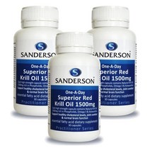 SANDERSON 샌더슨 슈페리얼 레드 크릴 오일 1500mg 30캡슐 3팩