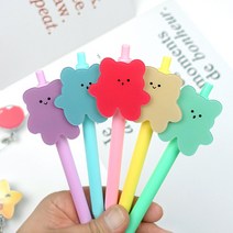 귀여운 아크릴 곰돌이 캐릭터볼펜 예쁜 똑딱이 잘써지는 필기감좋은 볼펜 0.5, 03.민트곰