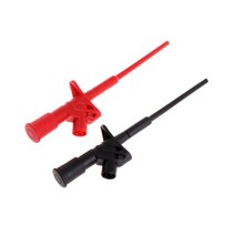 2 개의 PCS 절연 테스트 후크 클립 1000V 10A 유연한 프로브 고전압 4mm 소켓, 검은색