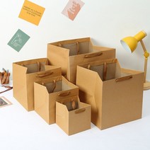 20x20x20cm 선 종이쇼핑백 RD-10316 크라프트 가방 쇼핑백 종이 무지 종이가방, 단품