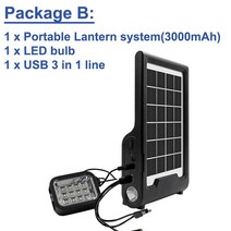 Portable 6V Rechargeable Solar Panel Power Storage Generator System USB Charger with Lamp Lighting H, 02 size B