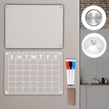 아벨라주 냉장고 투명 아크릴 메모 보드 화이트보드 부착형 마그네틱 보드, 자석, 1개
