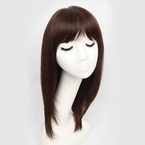[W1028] 셀리나 롱가발 긴머리 여성 항암가발 불파트 통가발, FREE SIZE(54-57cm), 진한갈색, 1개