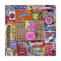 VINTAGE CANDY CO 복고풍 10년 사탕 선물 상자 향수를 불러일으키는 플래시백 모듬 바구니 성인 대학생 남성 또는 여성 청소년 1930년대 을 위한 완벽한 추억, 1980년대