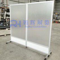 바퀴 달린 파티션 이동형 아크릴 접이식 스크린 회사 회의실 다목적, D. 100x200CM 1개