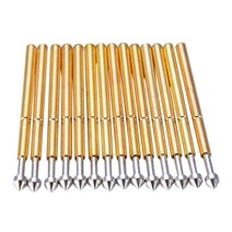 100PCS P75-E2 봄 테스트 프로브 포고 핀 1.3mm의 원뿔 머리 1.0MM 골무, 하나, 금은, 01 Gold