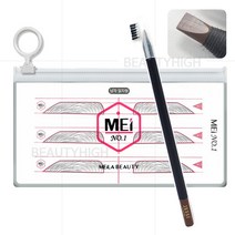 MEI 디자인 눈썹스티커(남자일자형)+제시 뉴드로잉펜슬 반영구재료, (MEI 남자일자형), 03_뉴드로잉 펜(화이트)