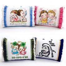 더스티치 십자수패키지 주차쿠션 DIY만들기세트 실포함, 1세트, 로즈스핑클주차-카키